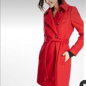 Red Express wool coat Xsmall